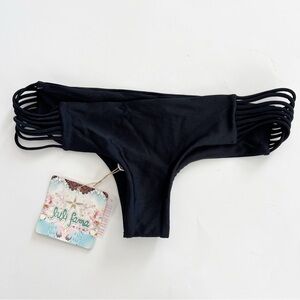 Luli Fama Verano de Rumba Multi Strings Swim Bikini Bottoms in Black
